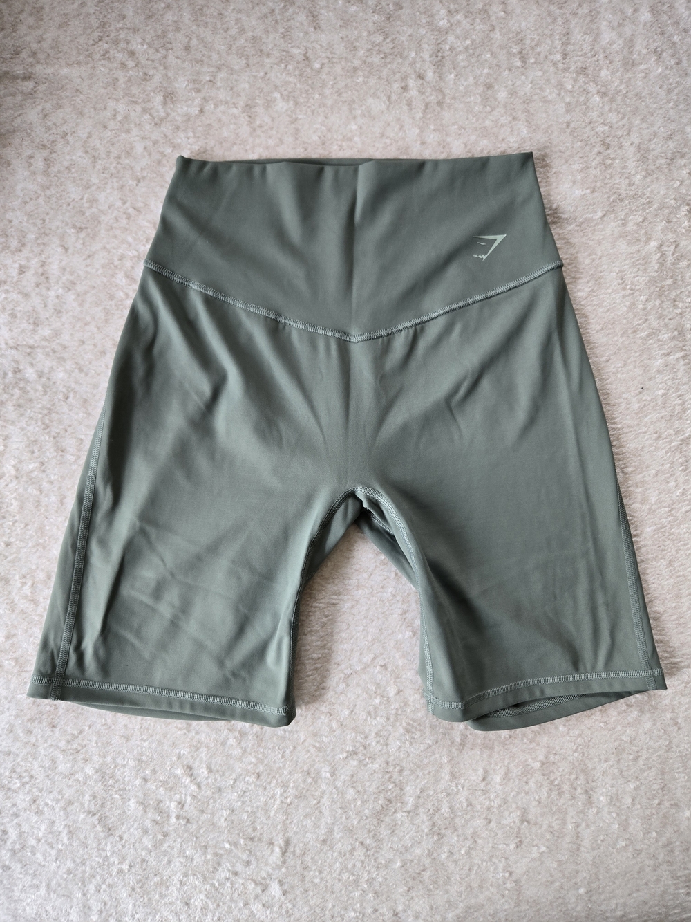 Gymshark Green High-Waisted Biker Shorts